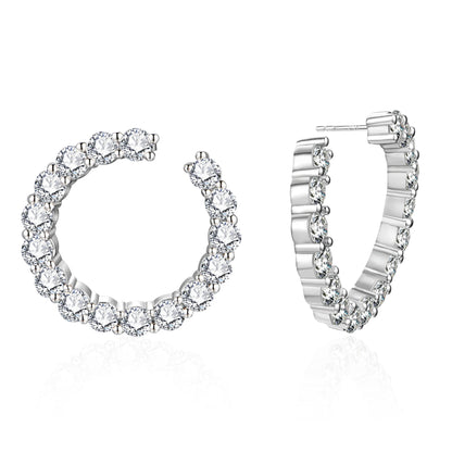 925 Sterling Silver Passed the Diamond Test Wedding Earrings