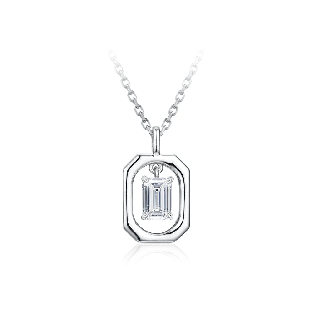 10k 14k 18k Yellow Gold Moissanite Diamond Necklace