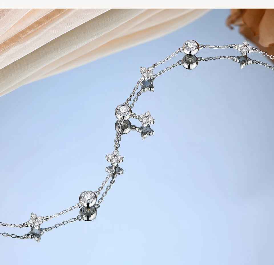 925 Sterling Silver Classic Moissanite Bracelet