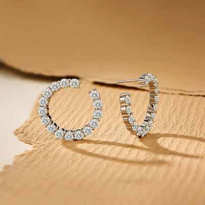 925 Sterling Silver Passed the Diamond Test Wedding Earrings