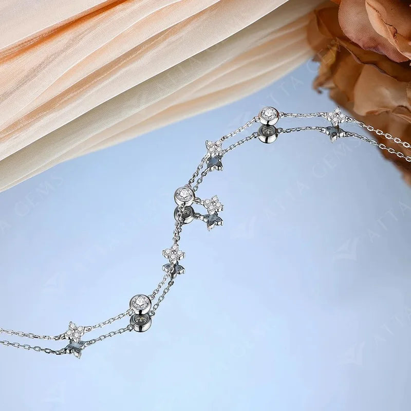 925 Sterling Silver Classic Moissanite Bracelet