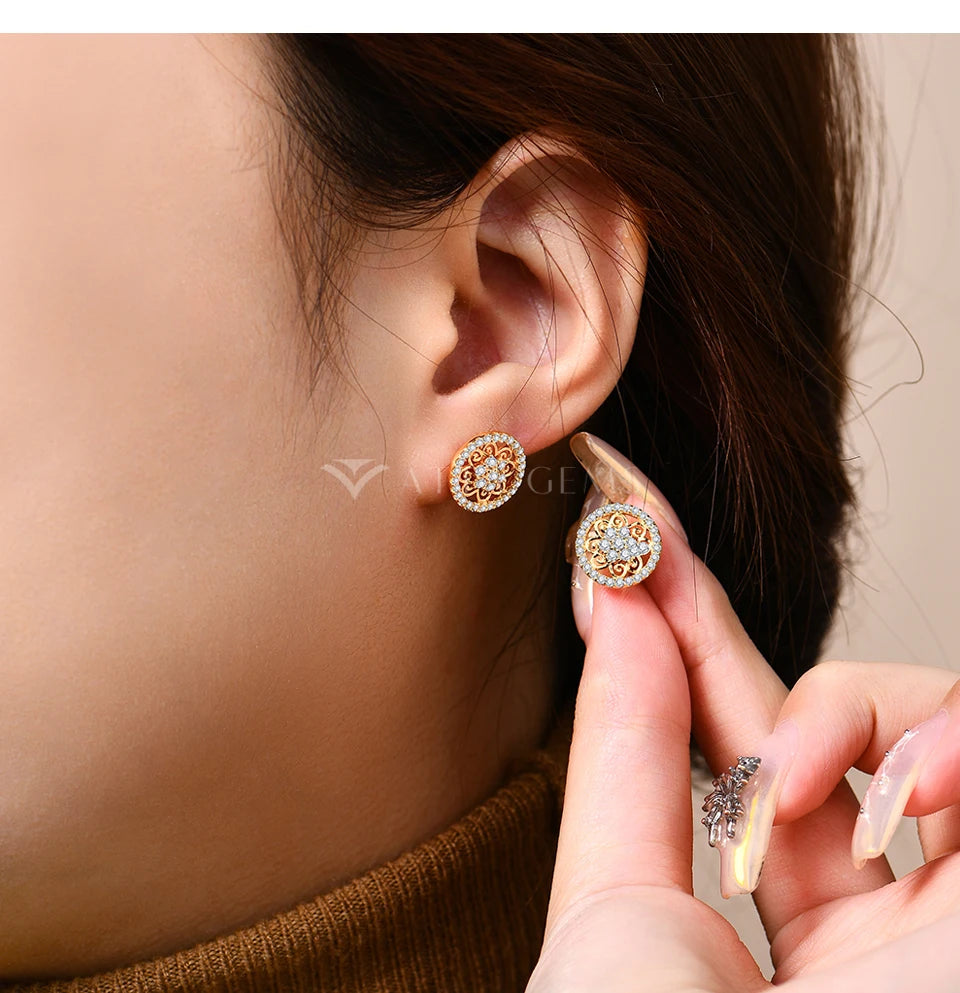 S925 Sterling Silver Sparkling Moissanite Earrings